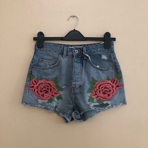 Zara Rose Denim Shorts
